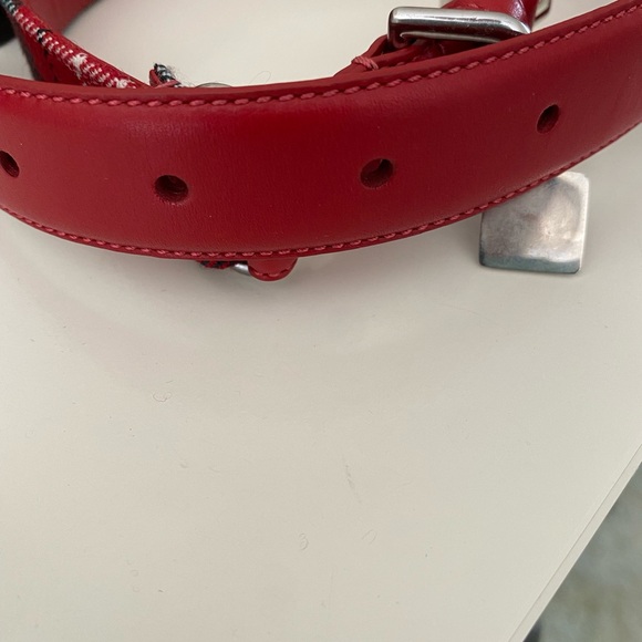 Tartan and leather dog collar - Picture 3 of 9